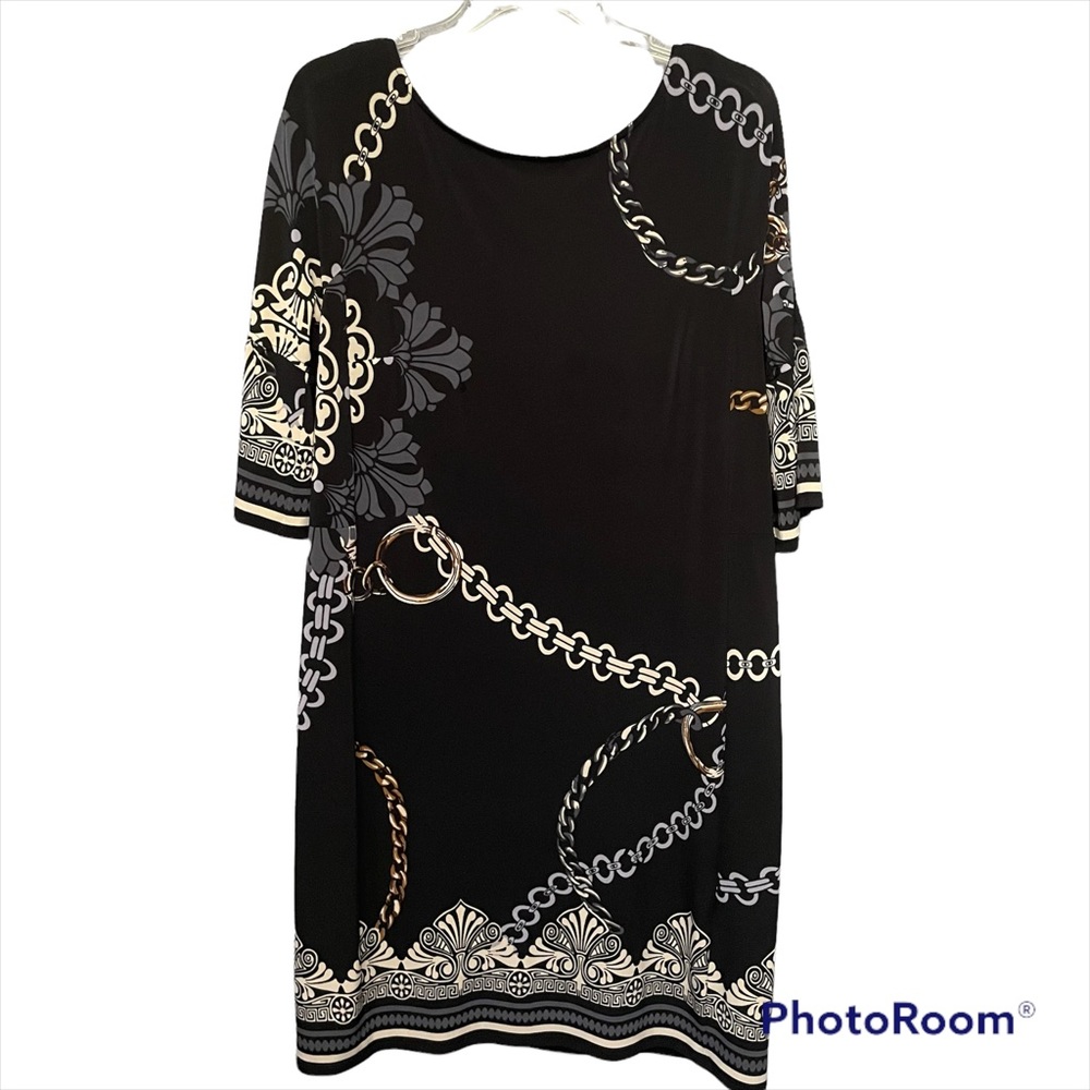 Evan Piccone Black Chain Design Dress Size 12